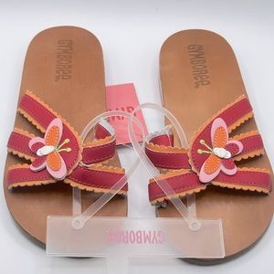 NWT Gymboree SIZE 11 toddler girl TROPICAL PARADISE red butterfly sandals shoes